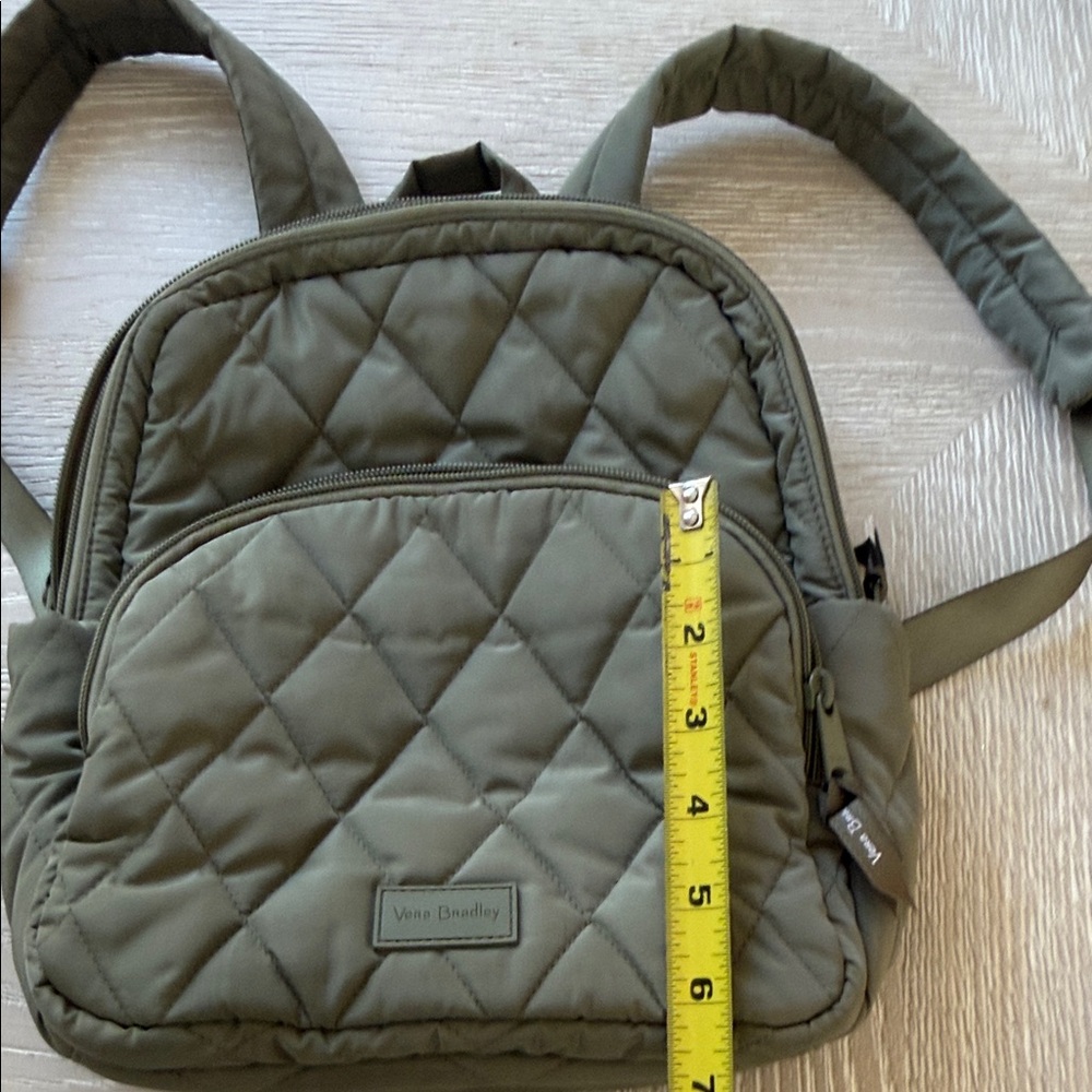 Vera Bradley Olive Quilted Backpack and Wristlet Set - Picture 14 of 15